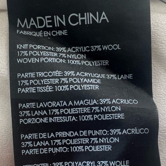 Club Monaco sweater knit top gray cream XS wool blend - Picture 10 of 12